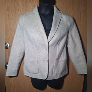 Talbots  90% Wool Light Beige Blazer
